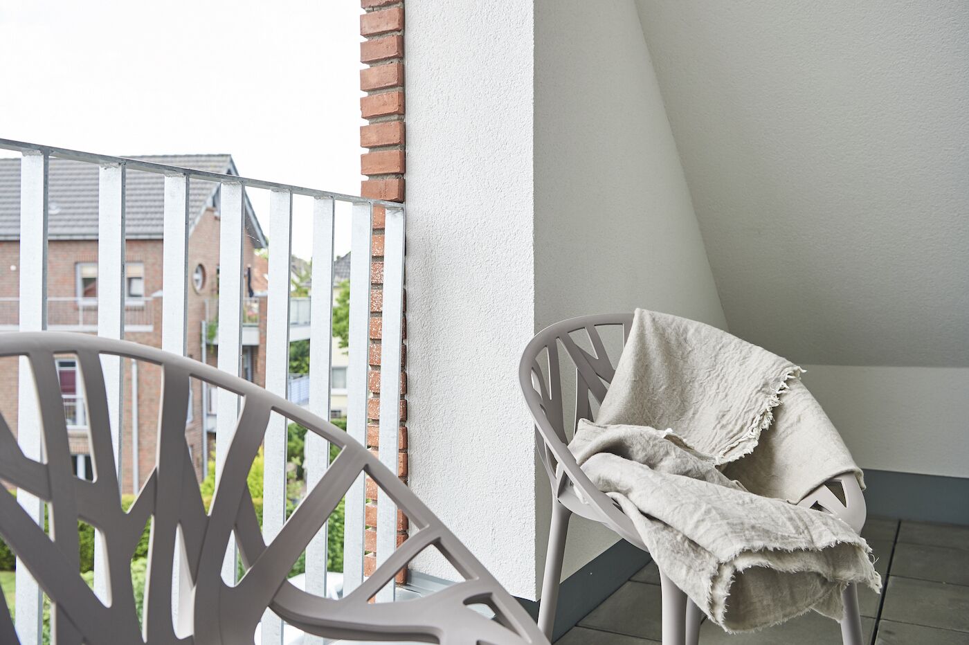 Lägenhet Design - 1 sovrum - balkong - utsikt mot trädgården (Apartment 14 - Blue) | Balkong