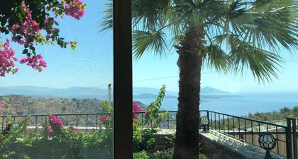 Bodrum Stone House with garden, view and pool