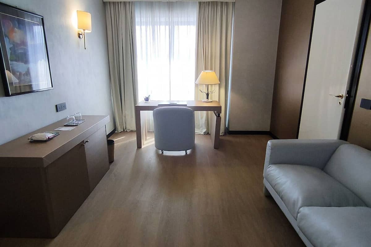 junior suite | living area | flat-screen tv