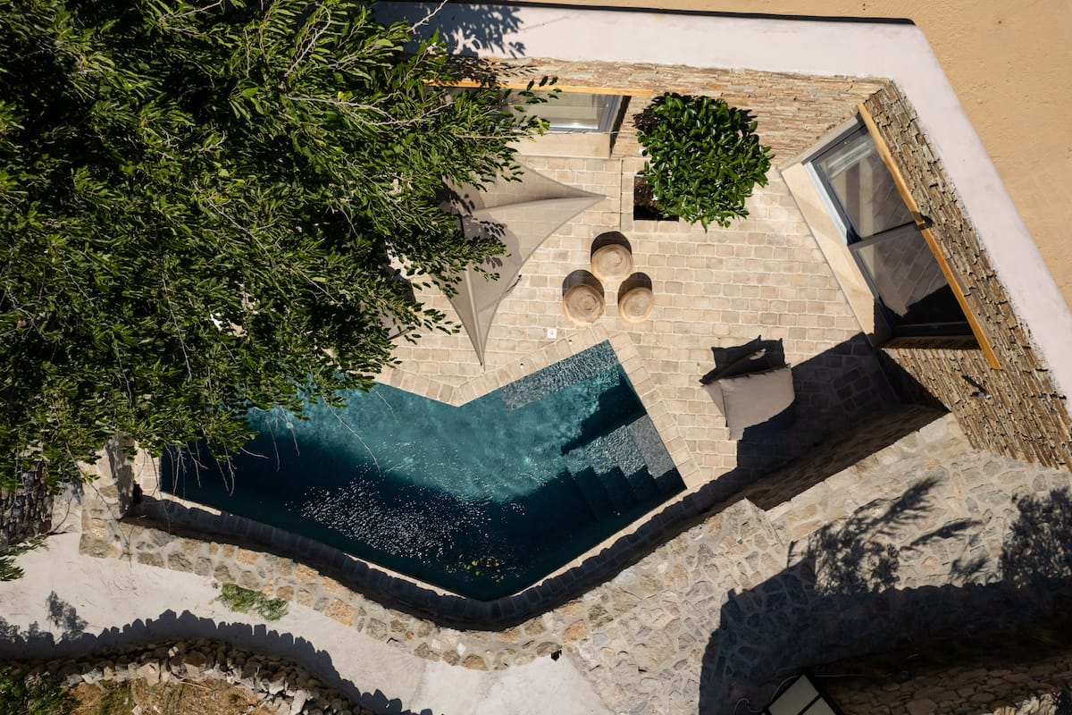 Deluxe Suite, Private Pool (Rhenia) | Terrace/patio