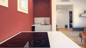 Romantic Apartment, 2 Bedrooms | Private kitchen | Full-size fridge, oven, stovetop, espresso maker