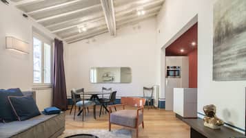 Romantic Apartment, 2 Bedrooms | Living area | Flat-screen TV