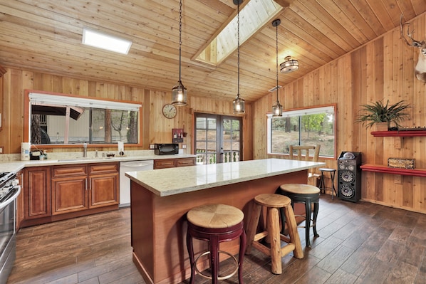 House, Multiple Beds, Hot Tub (1454) | Private kitchen | Coffee/tea maker - Pines AND Needles #1454 (Big Bear Lake)