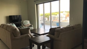 50-inch LED TV with digital channels, TV, Netflix - Blue Residences at Blue Mall (Lowlands)