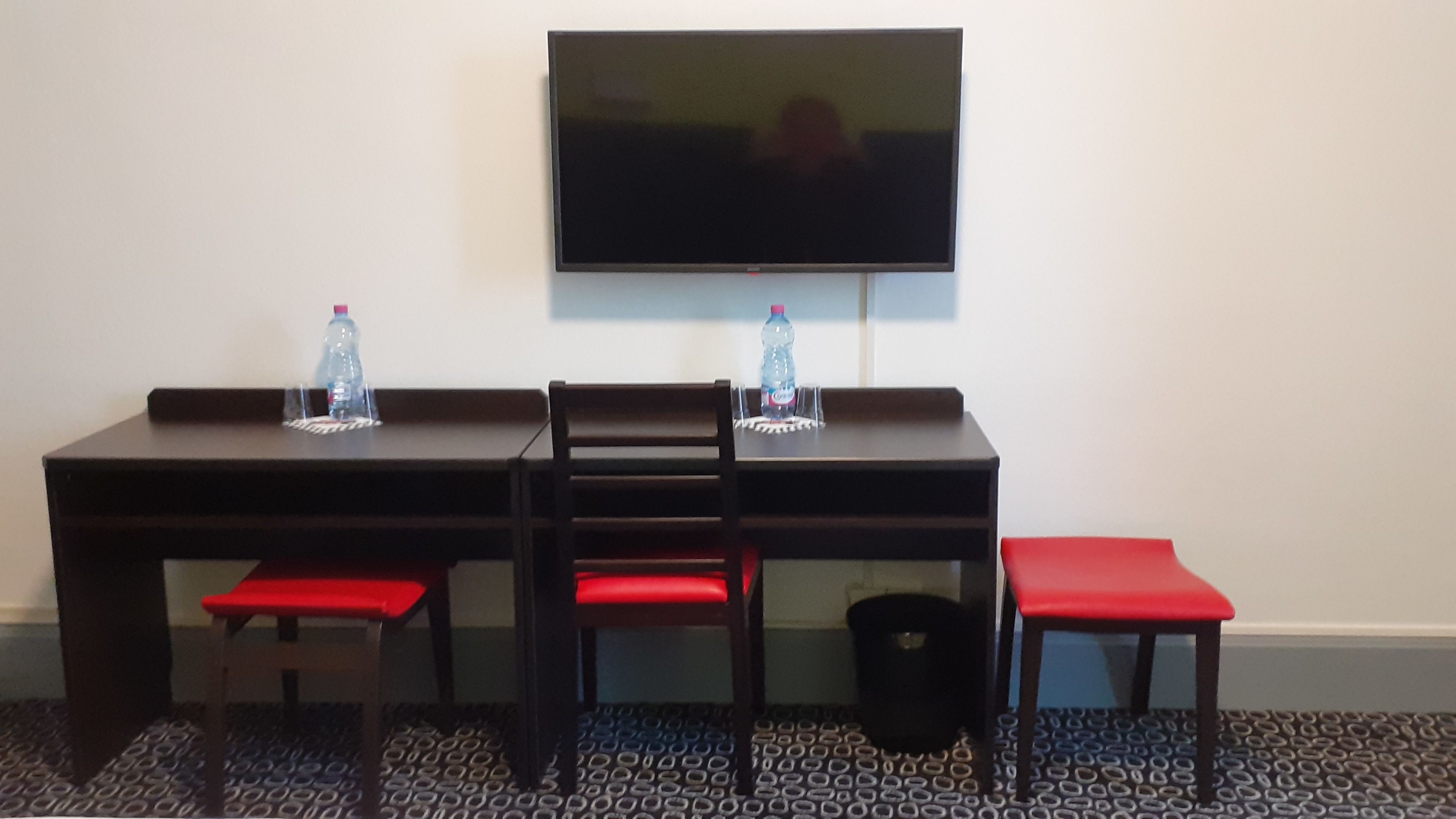 desk, blackout curtains, iron/ironing board, free wifi