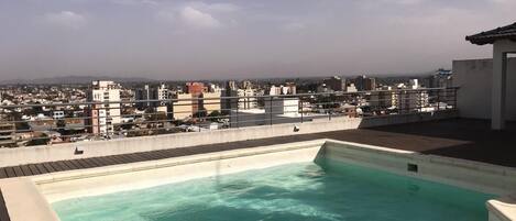 Outdoor pool, a rooftop pool