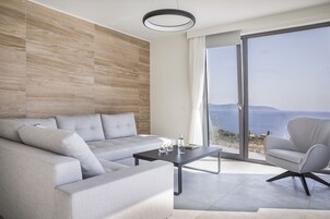 标准别墅 (Oikos A) | 客厅 | 智能电视、Netflix、流媒体服务