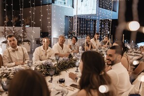 Outdoor banquet area