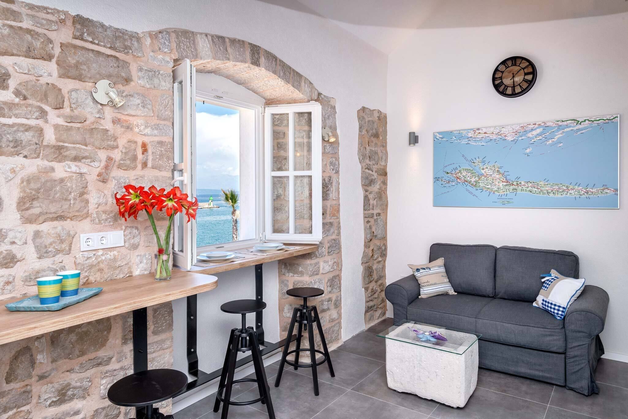 Deluxe Studio, Sea View (Levanda) | Living area | Flat-screen TV