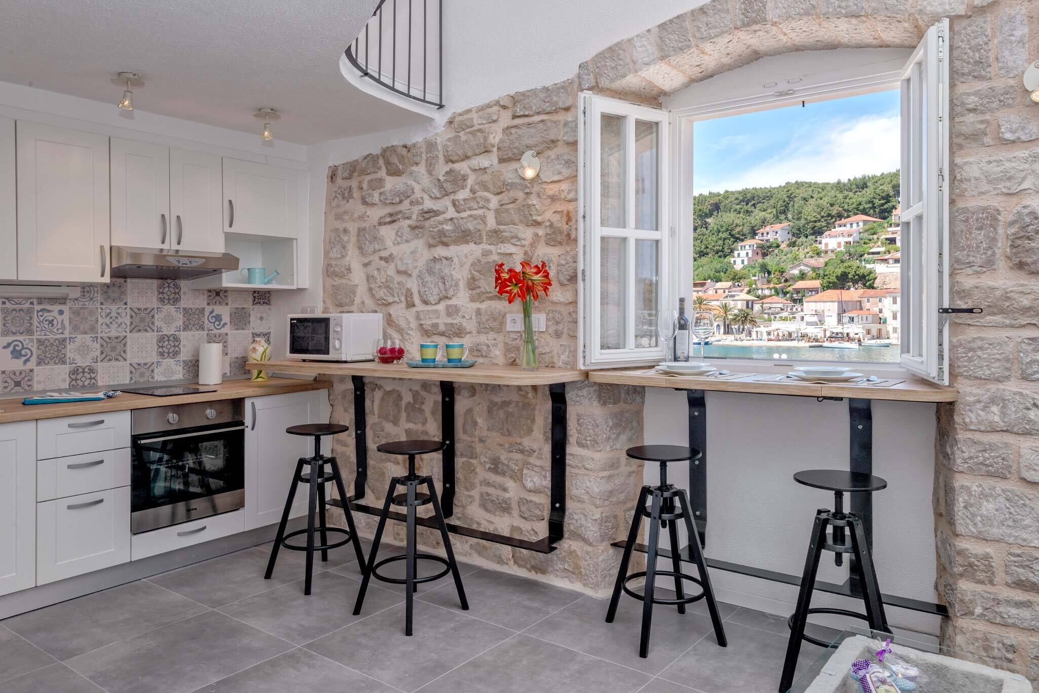 Deluxe Studio, Sea View (Ruzmarin) | Private kitchen | Electric kettle