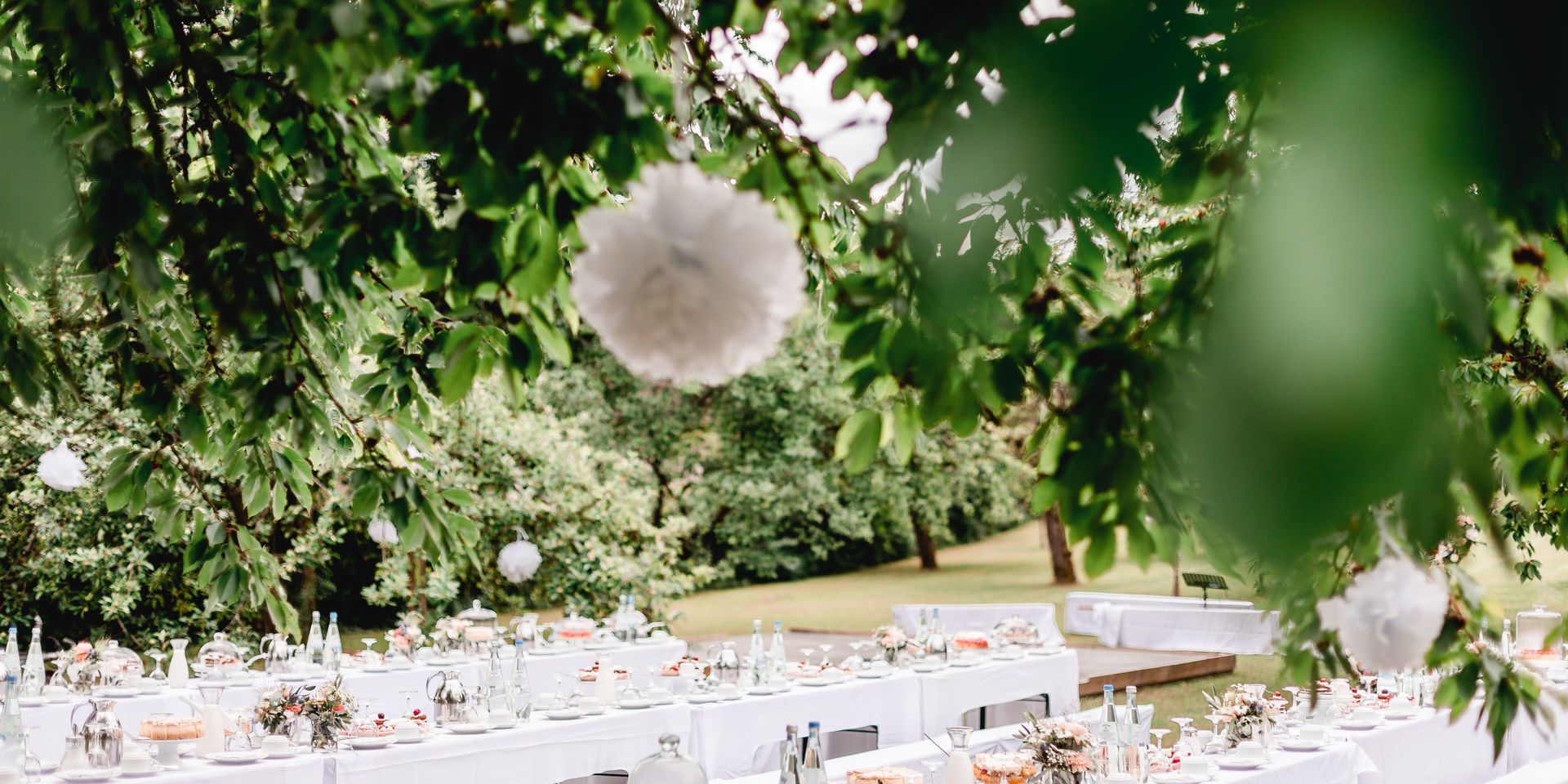 outdoor wedding area