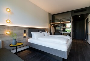 Premium bedding, memory-foam beds, in-room safe, desk