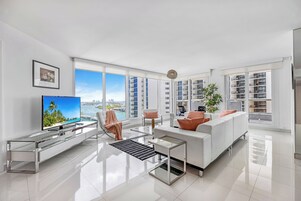 Apartment, 2 Bedrooms | Living area | 55-inch TV with digital channels, Netflix, streaming services