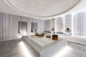 Salas de tratamientos para parejas, sauna, baño turco 