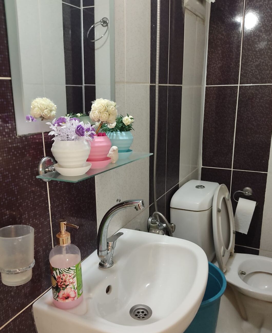 family quadruple room | bathroom | shower, hair dryer, slippers, towels