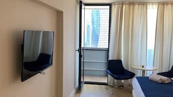 Appartement Luxe, vue mer | 1 chambre, literie de qualité supérieure, décoration personnalisée