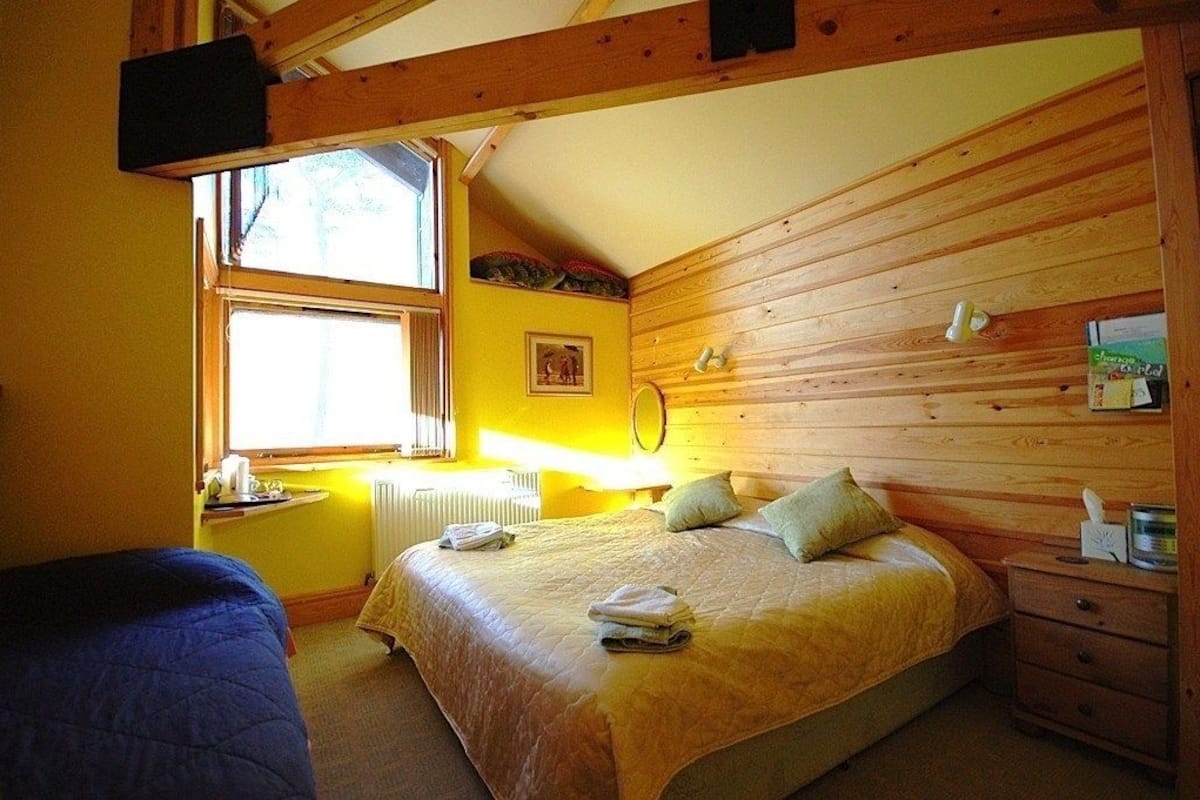 Habitación superior con 1 cama doble o 2 individuales (Moelwyn Bach) | Cortinas opacas, tabla de planchar con plancha, ropa de cama