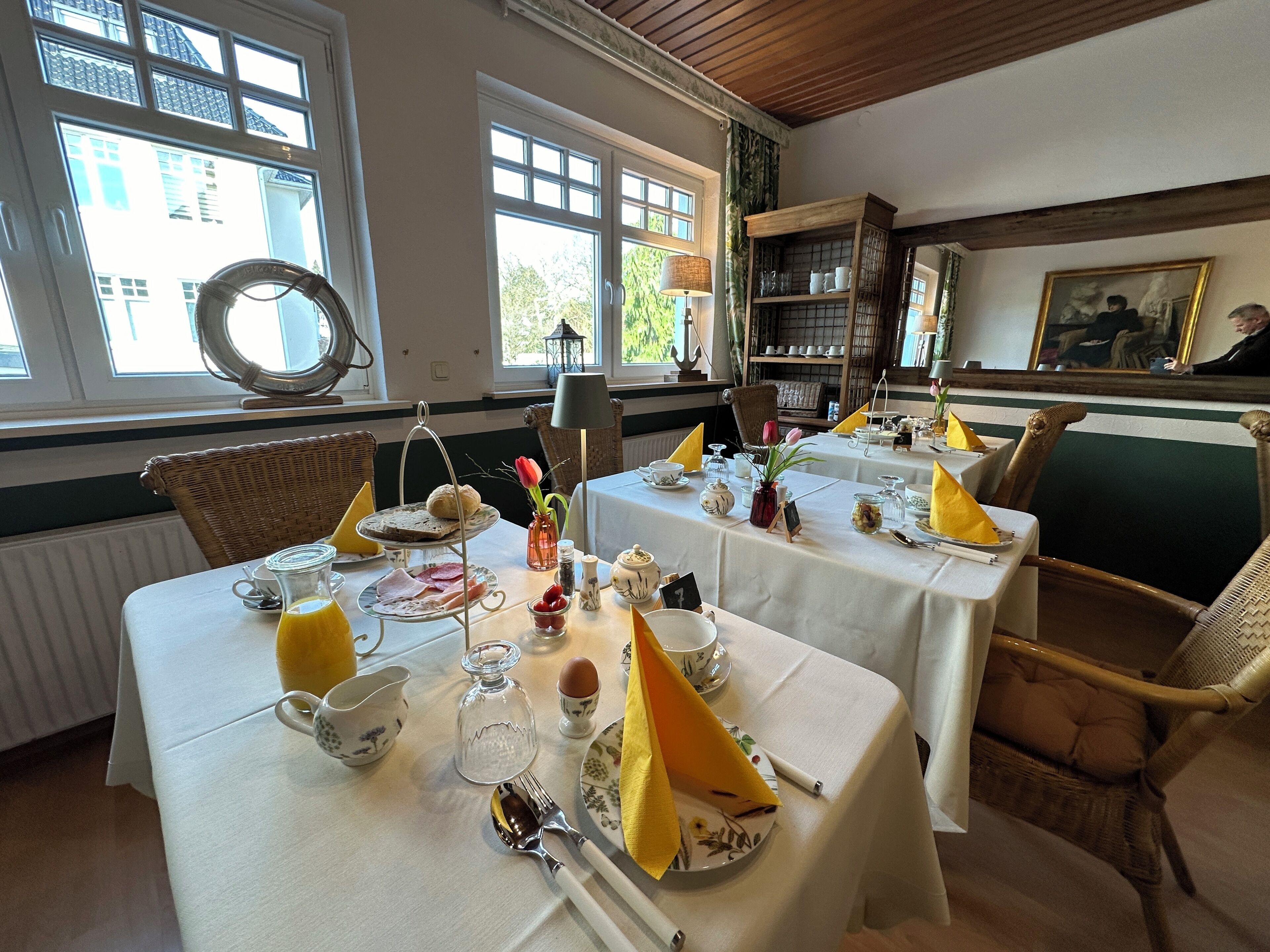Tägliches nach Wunsch zubereitetes Frühstück gegen Gebühr
