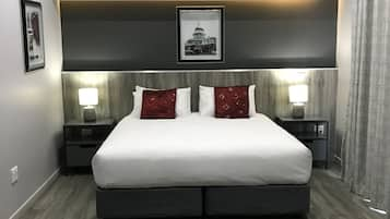 Premium bedding, down duvets, pillow-top beds, in-room safe