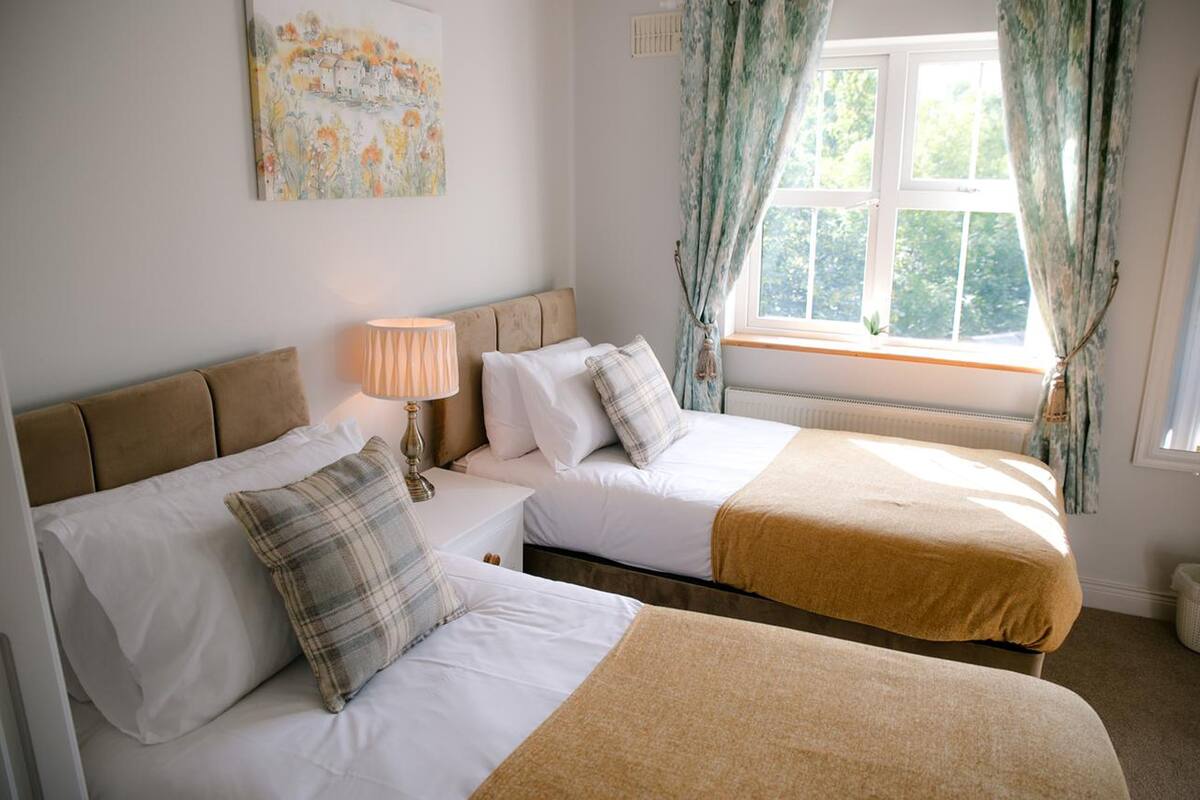 Deluxe Twin kamer | Een laptopwerkplek, een strijkplank/strijkijzer, gratis wifi, beddengoed