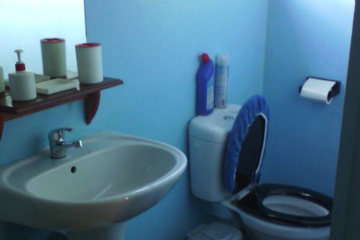 Economy Double Room - air-conditioned room | Kamar mandi | Shower, pancuran hujan, handuk, dan sabun