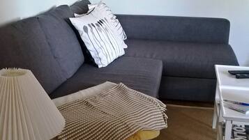Appartement, 1 grand lit et 1 canapé-lit | Coin séjour | Télévision à écran plat