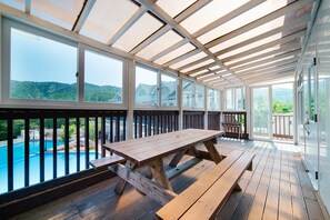 Family Condo | Terrace/patio - Yangyang Hillstar Pension (Yangyang)
