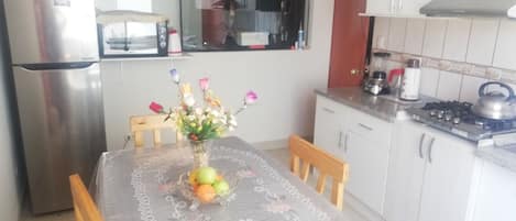 Oven, electric kettle, cookware/dishes/utensils