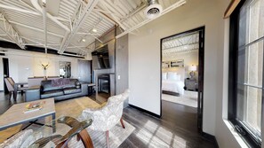 Condo (The Lincoln 503) | Living room | Flat-screen TV, fireplace