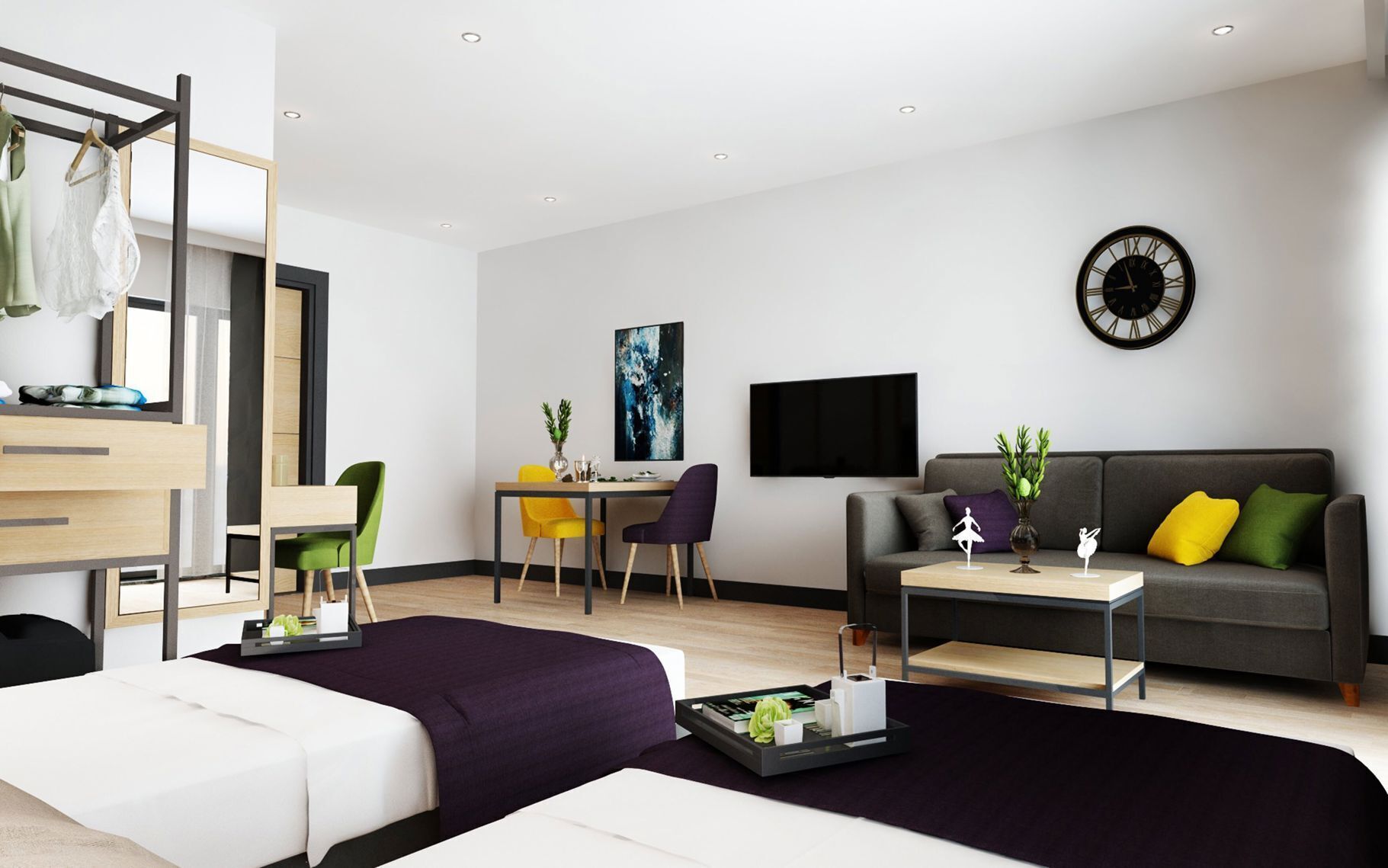 In-room safe, desk, laptop workspace, blackout curtains