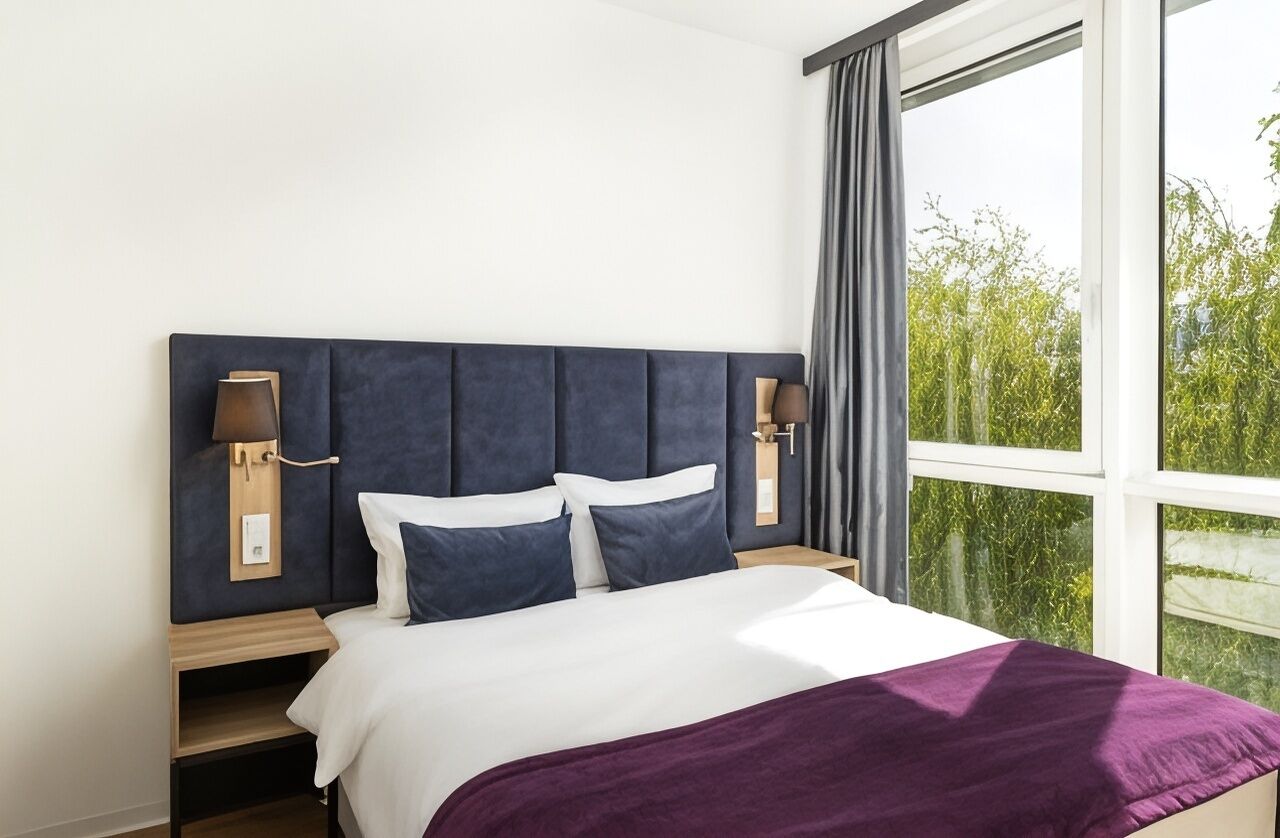 In-room safe, desk, laptop workspace, blackout curtains