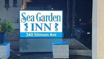 A sign for Sea Garden INN at 340 Stimson Ave.