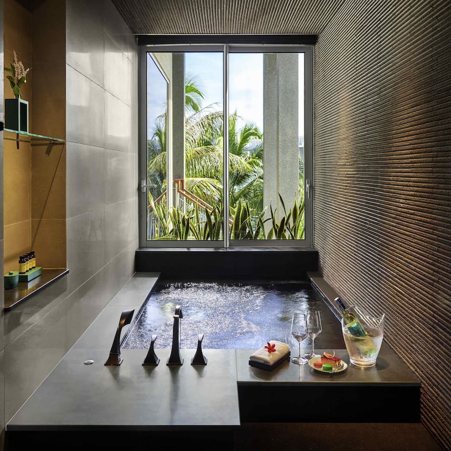 Eco-friendly toiletries, hair dryer, bathrobes, slippers