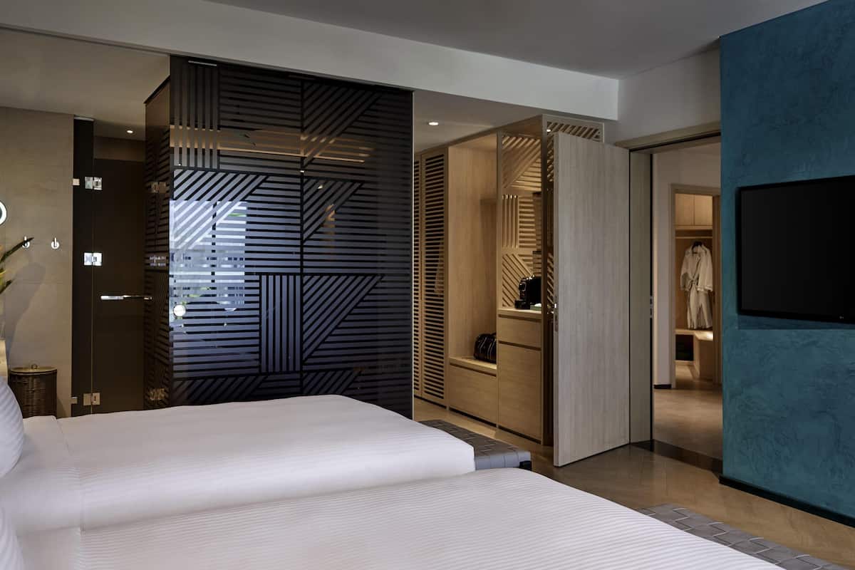 Hypoallergeen beddengoed, een minibar, een kluis op de kamer