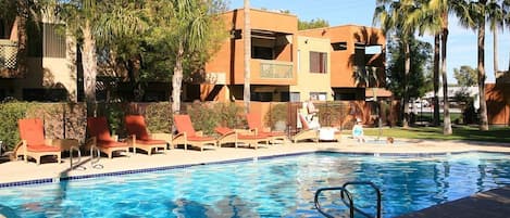 A heated pool