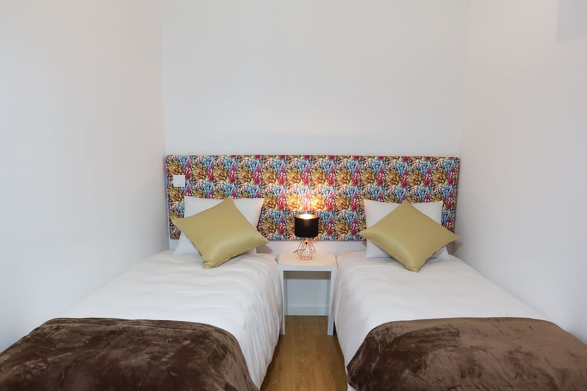 Hypo-allergenic bedding, individually decorated, individually furnished
