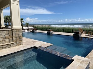 Outdoor pool - EXCLUSIVE ONE OF A KIND OCEAN FRONT BEACH HOUSE POOL AND SPA (Ponte Vedra Beach)