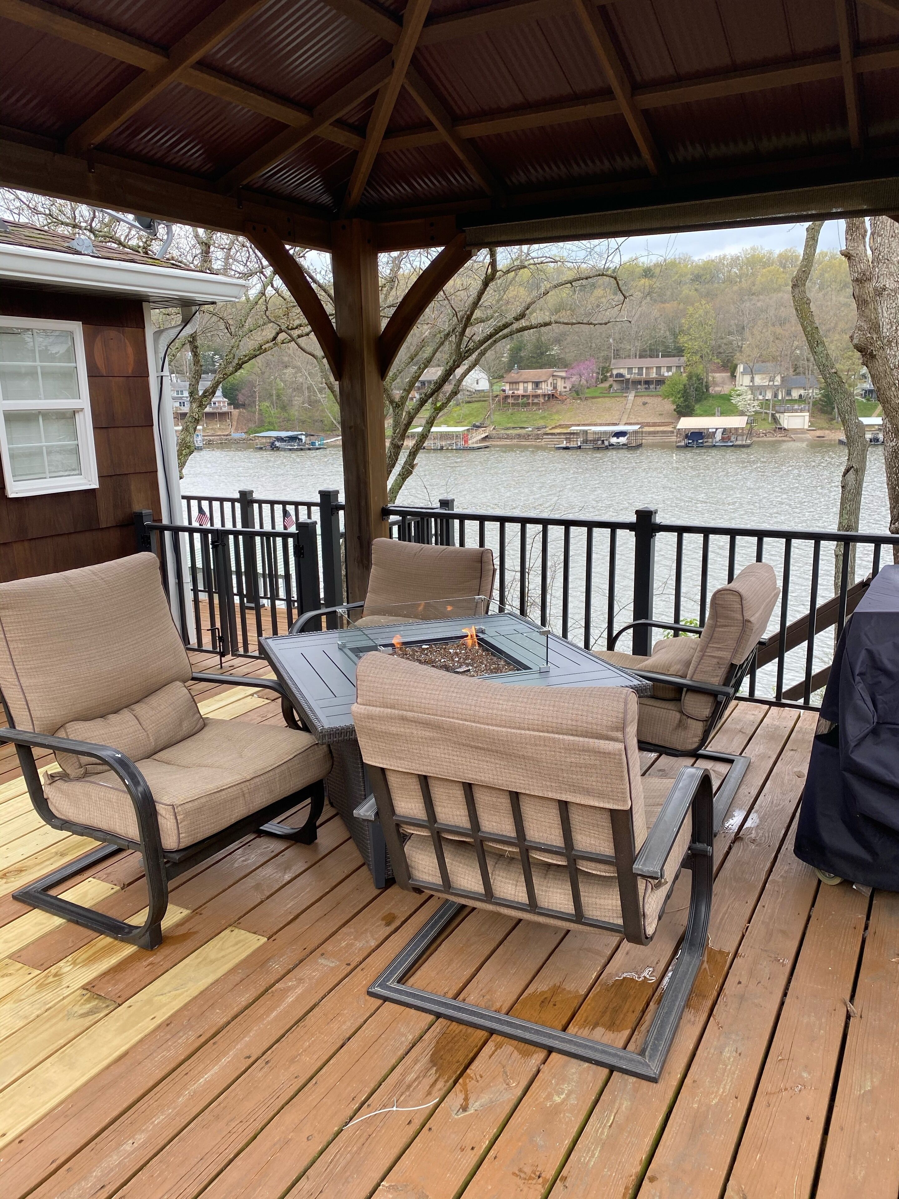 Single level home in a gentle, quiet , deep water cove  at Lake of the Ozarks .