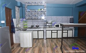 Fridge, microwave, oven, stovetop - Single bedroom, living room, kitchen and bathroom (Kathmandu)