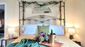 1 bedroom, desk, iron/ironing board, travel crib