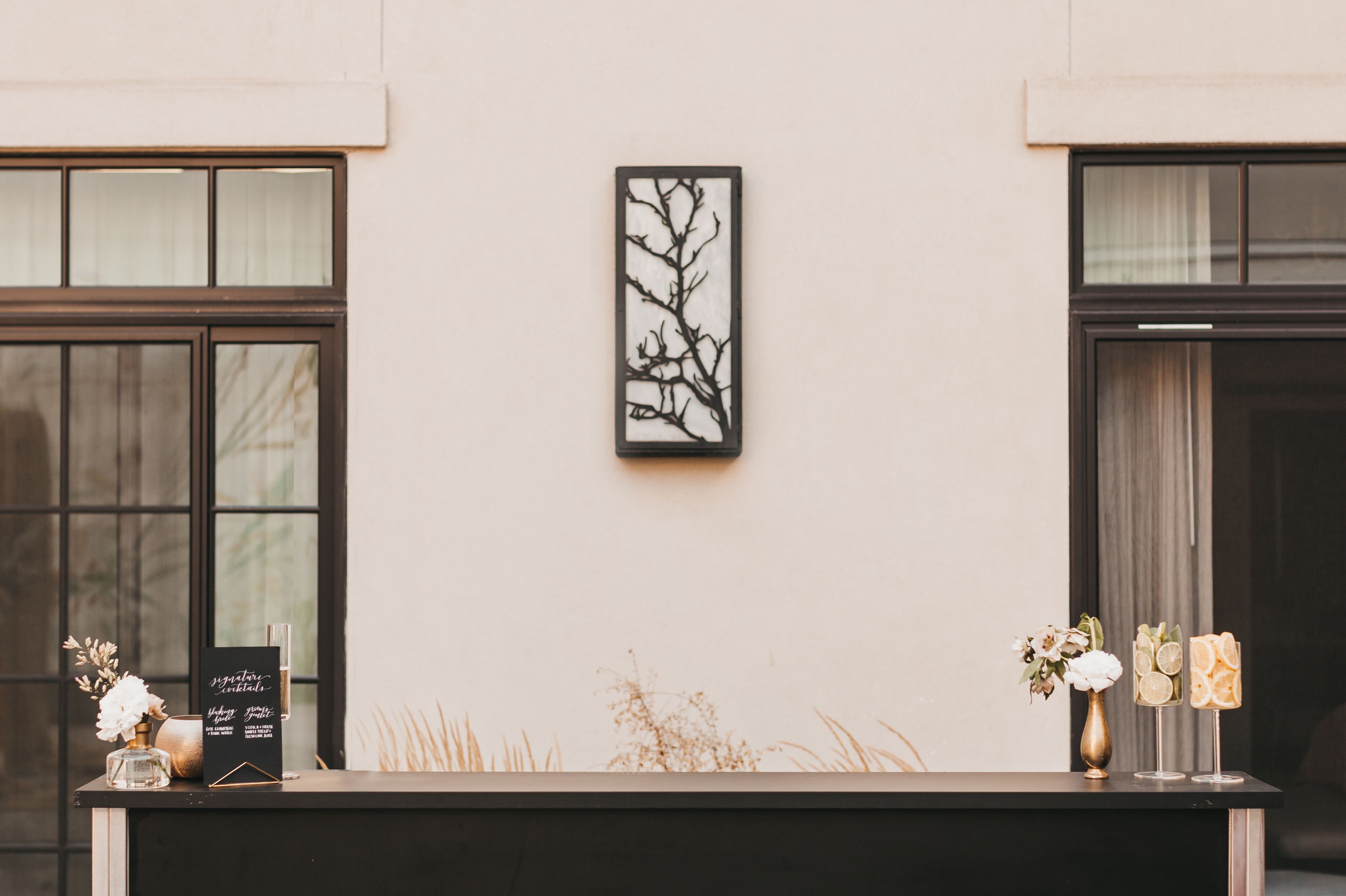 outdoor banquet area