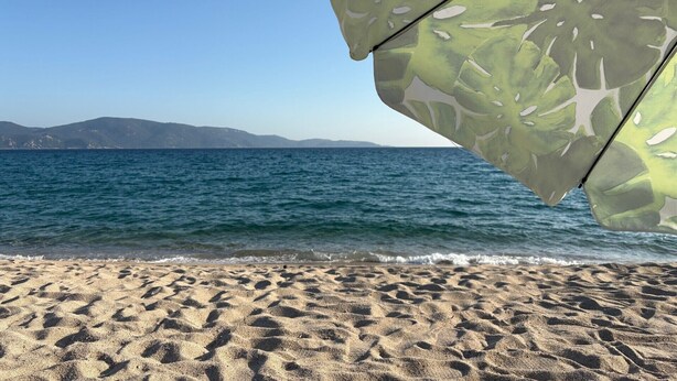 A beach with a clear view of the sea and distant hills. - Charming apartment between sea and mountains (Sollacaro)