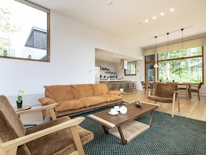 Birchwood | Living area | 40-inch flat-screen TV with satellite channels, TV, iPod dock