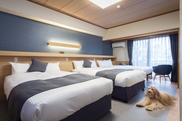 Free minibar, in-room safe, desk, blackout curtains