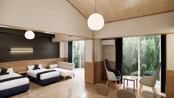 Minibar con artículos gratuitos y caja de seguridad en la habitación