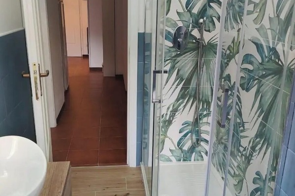 Combined shower/bathtub, hair dryer, bidet, towels