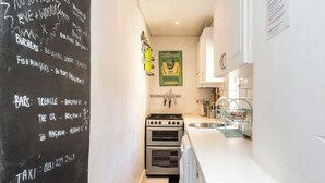 Fridge, microwave, oven, toaster