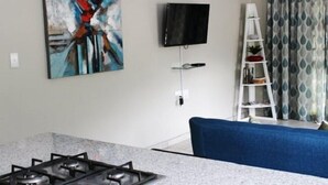 Apartament Comfort | Sala d'estar | Televisor de plasma de 50 polzades amb canals per satèl·lit i televisor 