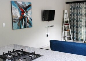 Comfort Apartment | Living area | 50-inch plasma TV with satellite channels, TV - 10 on Durham (Pinetown)