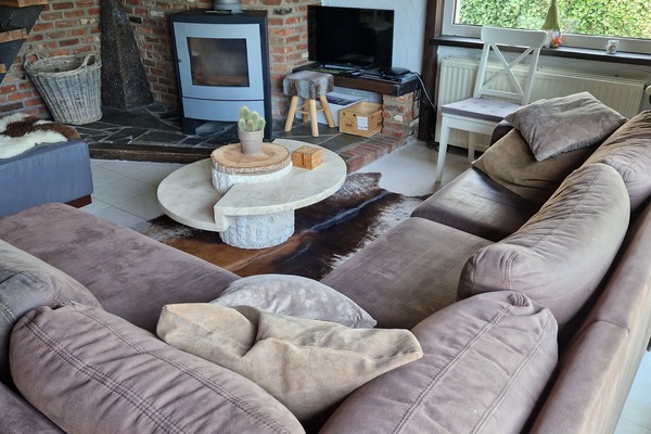 Smart TV, chimenea, estéreo